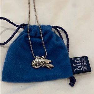 Mignon Faget crawfish necklace.